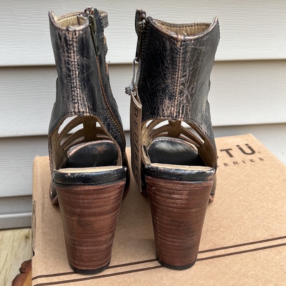 BED|STU OCCAM Peep Toe Heel Black Lux Women size 9 🥳 Host Pick 🥳 - Picture 4 of 16